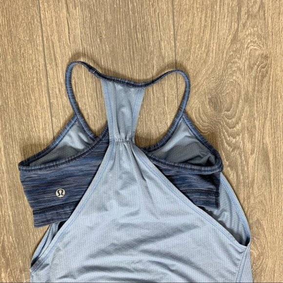 Lululemon No Limits Tank Top Lullaby Wee Are From Space Cadet Blue Size 4 - Picture 11 of 14